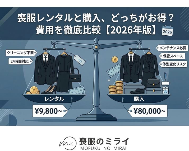 喪服レンタルと購入、どっちがお得？費用を徹底比較【2026年版】